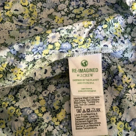 J. Crew Liberty Palermo Smocked Waist Mini Dress Thorpe Hill Medium NWOT - Picture 5 of 5